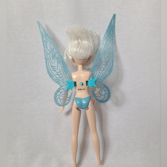 Disney Store Fairy Periwinkle 10" Doll Blue White Fluttering Wings- Nude - Picture 2 of 2